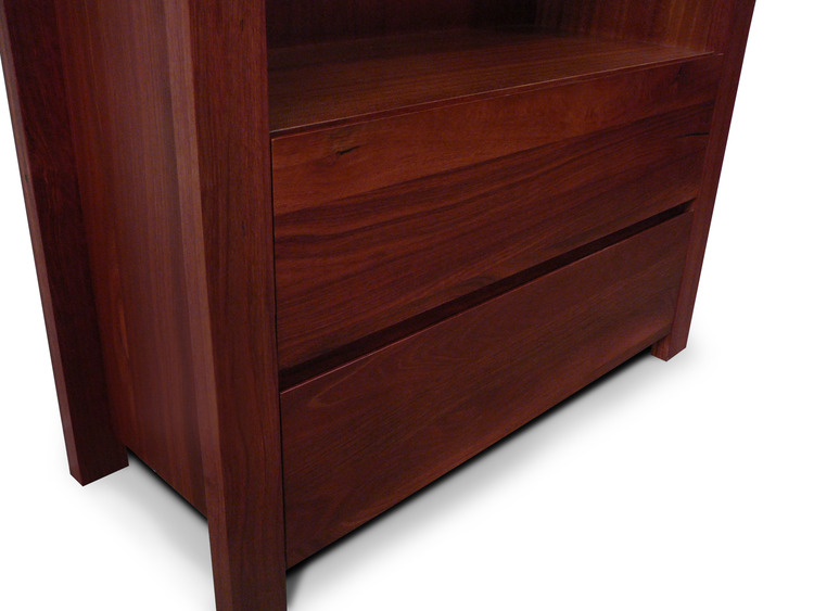 Lumino Jarrah 2 Drawer Bookcase Living Elements