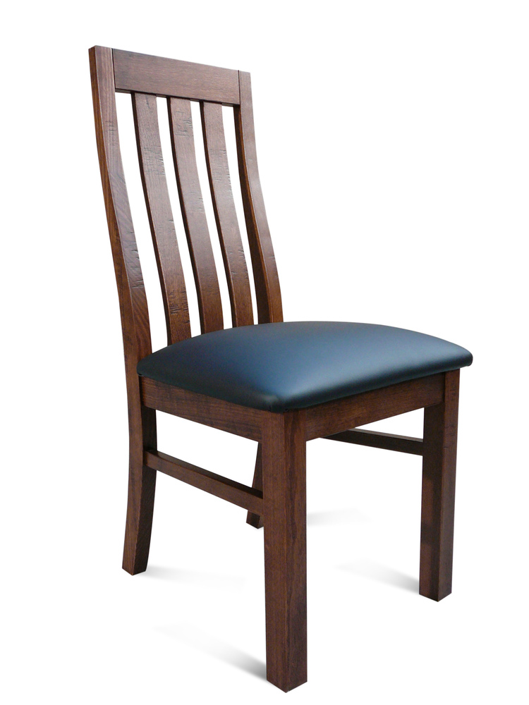 Beechworth Rustic Dining Chair w Seat Pad Tasmanian Oak