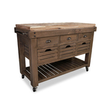 Riverina Large Kitchen Trolley Island Timber Top