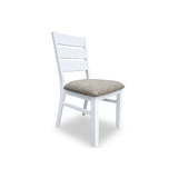 Hamptons Coastal Timber Fabric Dining Chair