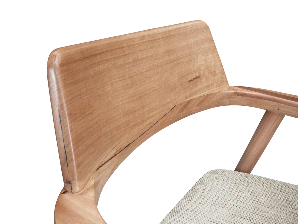 Kiyo Messmate Timber Dining Chair Oatmeal Timber Chairs and Barstools