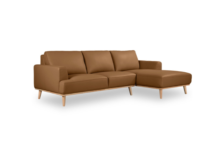Noah 2.5 Seater Lounge Sofa Chaise in Italian Leather - General