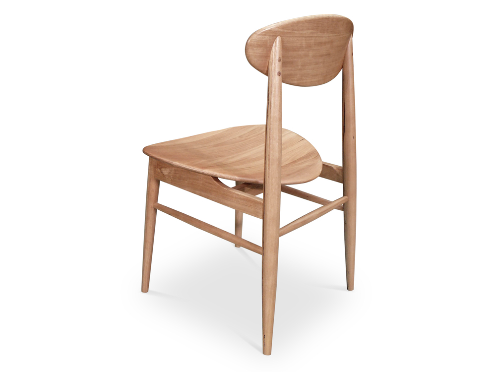 Oliver Mid Century Design Dining Chair Messmate Timber Solid Seat Timber Chairs and Barstools