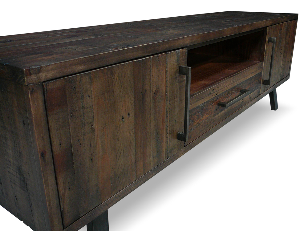 Zeus Scandustrial Recycled Timber 1850 Tv Entertainment Unit