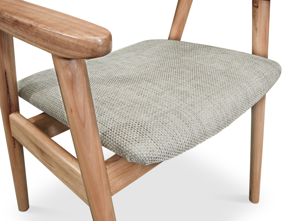 Kiyo Messmate Timber Dining Chair Oatmeal Timber Chairs and Barstools