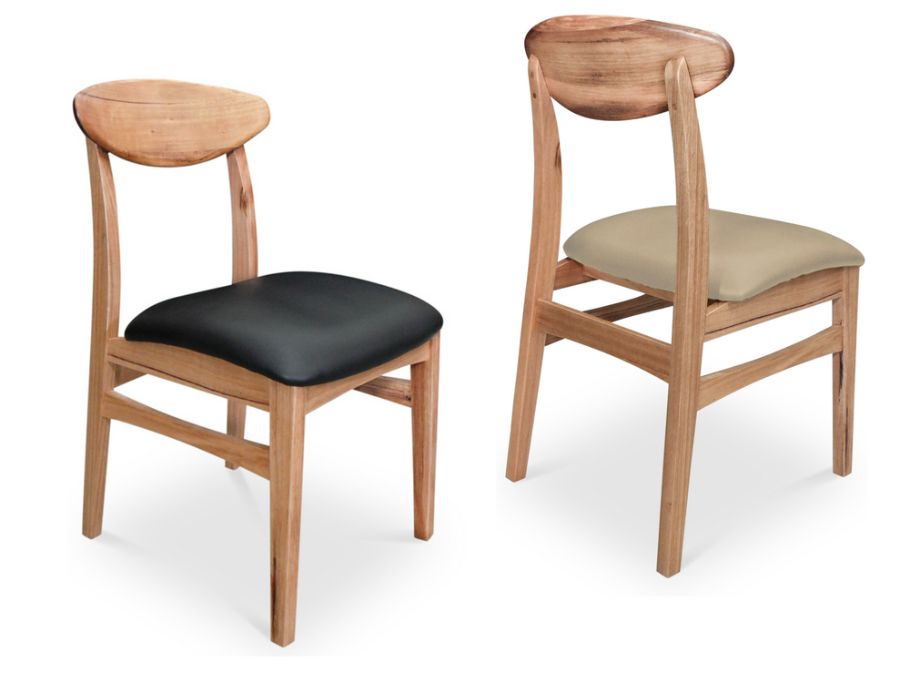 Leo Messmate Timber Dining Chair Upholstered Seat Timber Chairs and