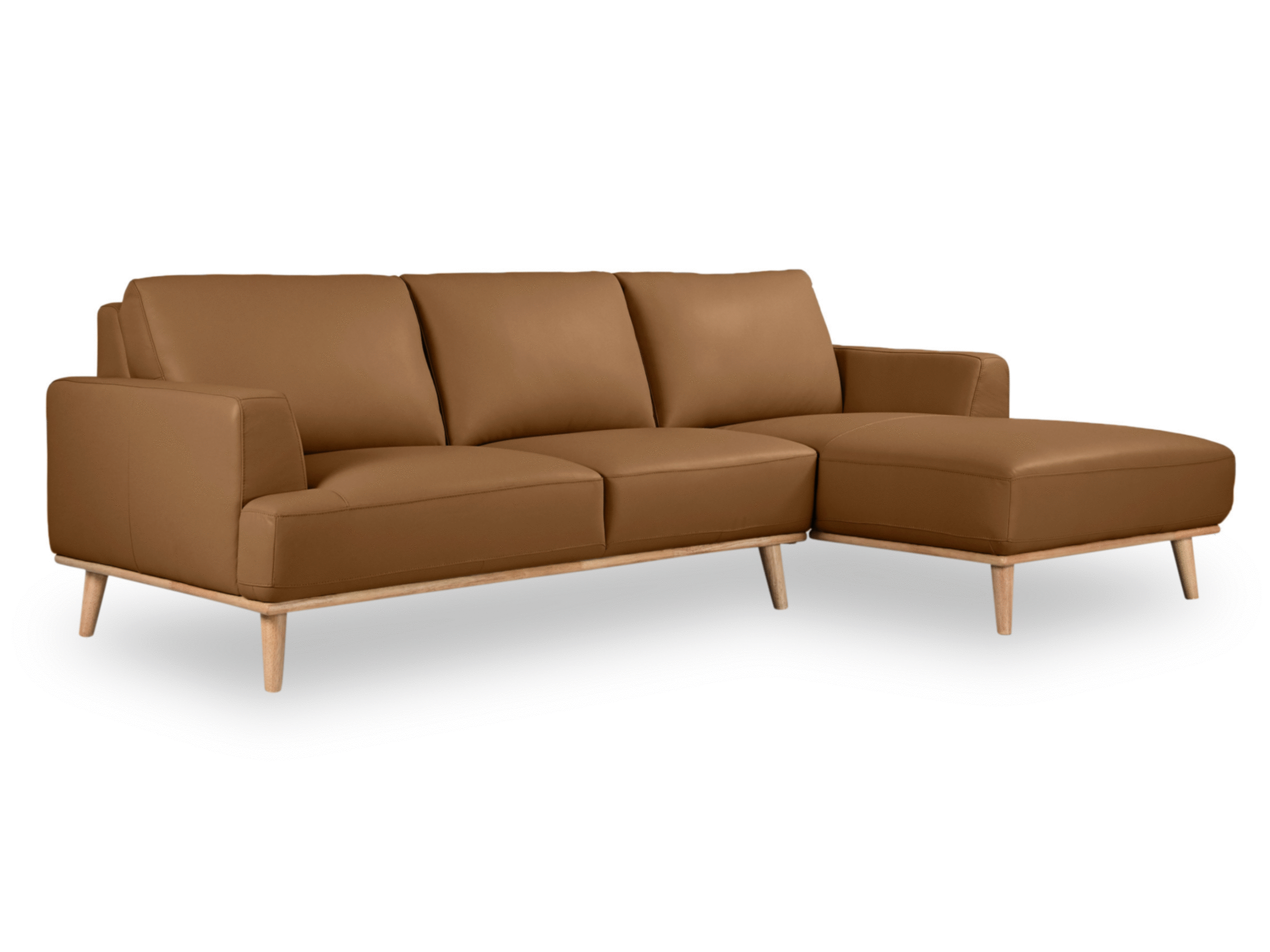 Noah 2.5 Seater Lounge Sofa Chaise in Italian Leather - General