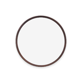 Medium Round Wall Mirror - Walnut American Oak Frame