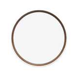 Large Round Wall Mirror - Natural American Oak Frame