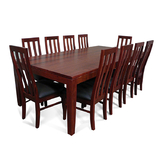 Hamilton Jarrah 2400 Dining Set with Timber Chairs