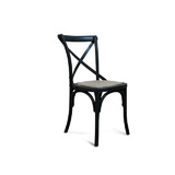 Barossa Oak Cross Back Dining Chair Black