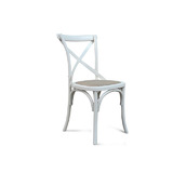 Barossa Oak Cross Back Dining Chair White