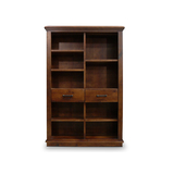 Beckett Rustic Solid Timber Staggered Cube Bookcase