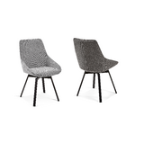 Arnie Swivel Base Fabric Dining Chair