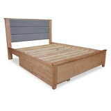 Harper Ash Timber Queen Bed WITH STORAGE