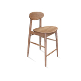 Oliver Mid Century Design Barstool - Messmate Timber - Solid Seat