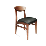 Leo Tasmanian Blackwood Dining Chair - Upholstered Seat - BLACK