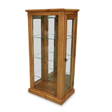 Eva Small Glass Display Cabinet - Golden Oak Finish