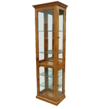Abby Small Glass Display Cabinet - Golden Oak Finish