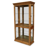 Abby Large Glass Display Cabinet - Golden Oak Finish