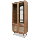 Poppy Tasmanian Oak Timber & Glass Display Cabinet