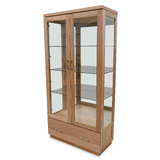 Oscar Tasmanian Oak Timber & Glass Display Cabinet