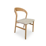 Aurora Natural American Oak Dining Chair - Fabric Seat