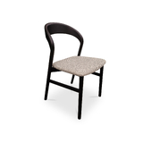 Aurora Black American Oak Dining Chair - Fabric Seat