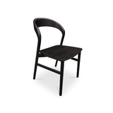 Aurora Black American Oak Dining Chair - Solid Timber Seat