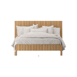 Aurora American Oak Scalloped King Bed Frame