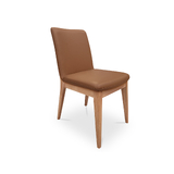 Cameron Leather Dining Chair COGNAC w Tasmanian Oak Leg