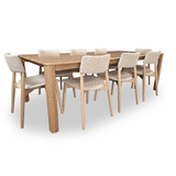 Rosebay 2400 Dining Set Messmate Hardwood with 8 x Alex Chairs
