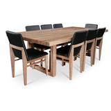 Bondi 2400 Dining Set Tasmanian Oak with 8 x Atlantic Chairs