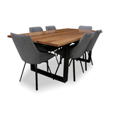 Blaze Marri Timber 2100 Dining Table with 6x Arnie Chairs