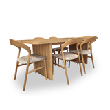 Aurora American Oak 2100 Dining Set with 6 x Aurora Chairs