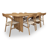Aurora American Oak 2500 Dining Set with 8 x Aurora Chairs