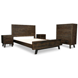 Zeus Scandustrial Recycled Timber KING Tallboy Bedroom Package