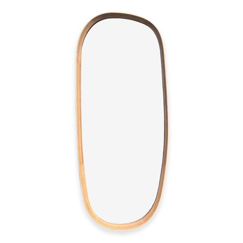 Organic Pebble Mirror #3 - Natural American Oak Frame