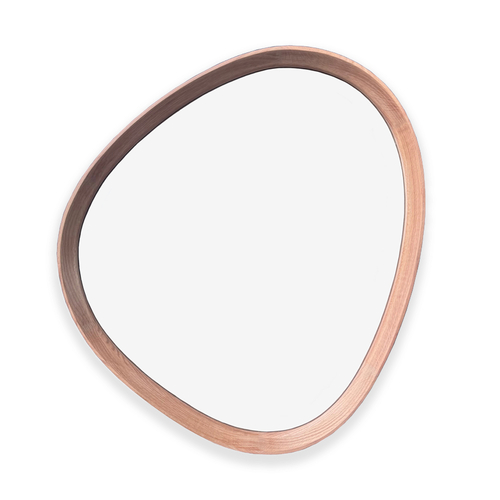 Organic Pebble Mirror #4 - Natural American Oak Frame