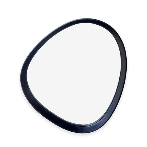 Organic Pebble Mirror #4 - Black American Oak Frame