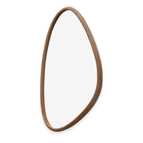 Organic Pebble Mirror #7 - Natural American Oak Frame