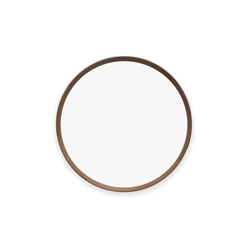 Small Round Wall Mirror #1 - Natural American Oak Frame