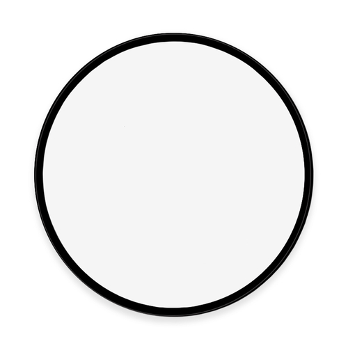 Extra Large Round Wall Mirror - Black American Oak Frame