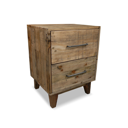 Eden Reclaimed Timber Bedside Cabinet, Rustic Timber Bedside Tables