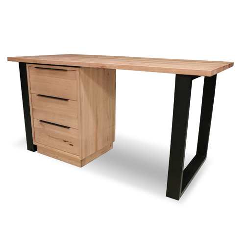 South Wharf Tasmanian Oak Study 1500 Timber Office Desk Package