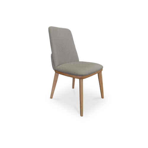Eva Fabric Dining Chair DARK GREY w Tasmanian Oak Leg