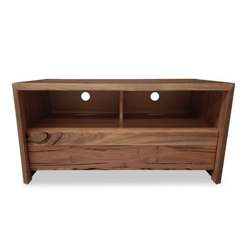 Marri Eucalypt Timber 1000 Open Shelf Small TV Unit - Live Edge