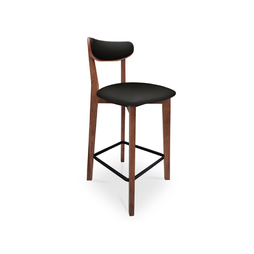 Kieran Tasmanian Blackwood Timber Barstool - BLACK