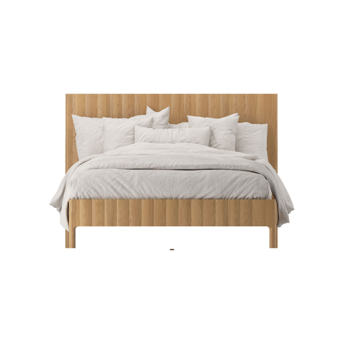 Aurora American Oak Scalloped King Bed Frame