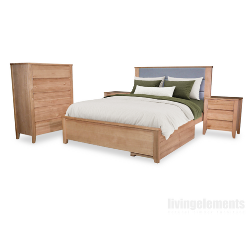 Harper Ash Timber Tallboy Bedroom Package KING